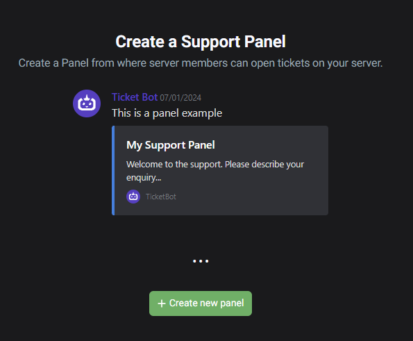 Panel settings